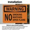 Signmission No Smoking Matches or Open Flame OSHA Warning Sign, Vinyl Decal, 14in W x 10in L, 2PK OS-2PACK-WS-D-1014-L-19696 - alternate 3
